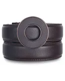 Mio Marino Men's Spheroid Leather Ratchet Belt-Brown-Adjustable from 48