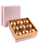 24K Rose Gold Bath Bombs Gift Set, 9 Scented Bubble Bombs