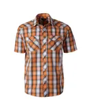 Gioberti Men's Short Sleeve Plaid Western Shirt W/ Pearl Snap-on Buttons