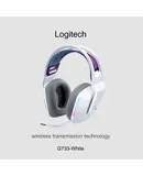 Logitech G733 Lightspeed Wireless Gaming Headset with Suspension Headband, LIGHTSYNC RGB, VO!CE Mic Technology and PRO-G Audio Drivers (Refurbished) White