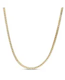 14k Yellow Gold Round Pave Franco Chain (3.15 mm)