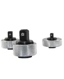3Pcs Finger Ratchet Set Reversible Thumbwheel Mini Palm Wrench 1/4 3/8 1/2in Drive Compact Dia 38mm