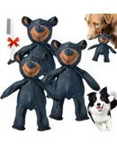 2025 New Esslvyshop-Bear for Heavy Chewers, 2025 New Unbreaka-Bear for Heavy Chewers, Indestructible Dog Squeaky Toy, Squeaky Dog Toys for Aggressive Chewers, Unbreakable Dog Toys (3pcs)