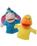 Animal Hand Puppets Set for Kids & Adults, Soft Plush Toy with Movable Mouth