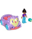 Polly Pocket Pollyville Micro Doll with Hedgehog-Themed Car and Mini Hedgehog