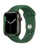 Apple Watch Series 7 (GPS + Cellular, 45mm) Green Aluminum Case with Clover Sport Band, Regular (Renewed)