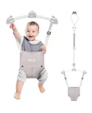 Baby Play Gym & Mat, 5 Developmental Zones Baby Activity Mat, Wooden Tummy Time Mat with 6 Detachable Sensory Toys for Motor Skills & Sensory Development, Baby Essentials Shower Gift