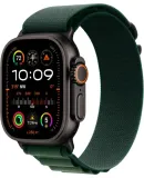 Apple Watch Ultra 2 (GPS+Cellular) 49mm Titanium Case with Dark Green Alpine Loop - Large - Black - (2024)