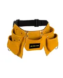 Big Mo's Toys Tool Belt - Kids Brown Faux Suede Pretend Play Belt for Tools with Adjustable Strap