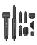 Hair Dryer Styler 7 in 1, High Speed Brushless Motor Blow Dryer Wrap Air Styling Tools Set ,Black