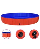 Foldable Dog Swimming Pool Red 118.1
