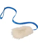 Dingo Sheepskin Dog Toy with Long Blue Lead 50