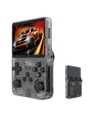 2023 R63S Mini Game Machine 128G, Open Source, Retro Arcade Games, Retro Handheld Console, Dual System Android and Linux, 3D 4K TV HD Video Output, Bulit-in 6000 Games with 15000 TF Card Game-Black（NEW）