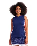 Tech Hoodie Sleeveless Top - Navy Blue