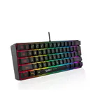 61 Keys Gaming Membrane Keyboard RGB Lighting Portable Wired Keyboard Multiple Shortcuts