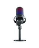 1 Set Recording Microphone Noise Reduction Stable Base Rgb Light Effect Angle Adjustable Usb Touch-mute Condenser