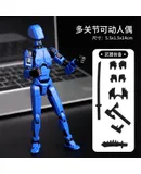 Titan T13 Action Figures Lucky Dummy 13 Robot Anime Figures Fidget Toys for Boys Autism Sensory Toys Multi Joints Movable Cool Gadget Toys Gifts for Kids-3 years and up (Assembly Completed Blue)