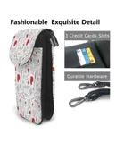 Blood Medical Equipment Pattern Pu Leather Crossbody Phone Bag Card Slots Flip Phone Purse With Adjustable Strap 7.6x4.9inch