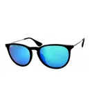 Anteojos Lentes de Sol Ray Ban Erika RB4171F 60155 54-18 | Color Espejo Negro Mate/Azul | Protección UV | Unisex Hombre Mujer | Ancho Lente 54 mm | Altura Lente 44 mm | Tamaño Puente 18 mm | Tamaño Varilla 145 mm