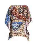 Johnny Was Women's Miklos Silk Easy Top Blouse Kimono Short Poncho