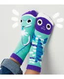 Fun Mismatched Dolphin & Fish Non-Slip Socks for Kids