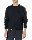 Hugo Boss Men's Embroidered Logo Cotton Blend Sweatshirt, Black Thunder