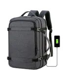 Carry On Backpack for Men Women,35L Flight Approved Travel Backpack -1907，Gray