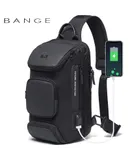 BANGE Sling Bag,  Anti theft Sling Backpack with Lock,Black
