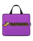 Banana, Yellow And Black Laptop Bag Women Man 10 12 13 15 17 Inch Office Notebook Travel Computer Handbag Waterproof Bag Notebook Cover