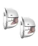 YOUHA YH-7006 2 Packs Wearable Hands Free Electric Breast Pump Silent Invisible Breast Pump 3 Modes 9 Levels of Suction 150ML Large Capacity with 24mm Flange Carrying Bag for Home Travel