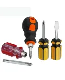Mini carrot head screwdriver magnetic dual-purpose flat cross plum flat ultra-short screwdriver