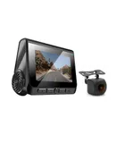 Car DVR dual-recording GPS WIFI mobile phone interconnection dash cam car 4K high-definition night vision driving recorder, 3-inch front and rear GPS dual-recording driving recorder