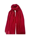 Women's Lightweight Linen-Like Sheer Summer Scarves in Rich Colors
