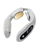 EMS Neck Massager Device, Neck Acupoints Lymphatic Drainage Machine 12 Modes Neck Lymphatic Massager for Pain Relief USB Charge for Women Men Gift