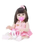 Reborn Baby Dolls-21 Inch （ Can Drink Water and Pee）Realistic Newborn Girl Baby Doll with Doll Clothes & Accessories Best Birthday Set for Girls Age 3+