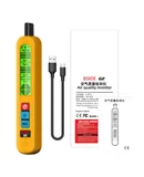 Household Air Quality Detector Multifunctional Semiconductor Sensor TVOC HCHO Tester Backlit Display Type-C Charging Interface with Silicone Protective Cover