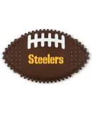 NFL Pittsburgh Steelers Mega-chew Hard Nylon Bacon-flavored Dog Bone Football Chew Toy. Interactive Tasty Fun Dog Chew Toy. Indestructible Strong Durable Chew Toy Tough Pet Toys for Aggressive Chewers