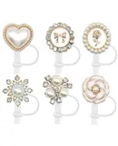 Straw Cover Cap, Glitter Toppers for Cup Compatible with Straw