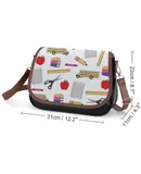 Teacher & School Item Mix Three Vintage Crossbody Bag for Women Medium Leather Hobo Bags Shoulder Bag Classic City Leather Satchels