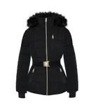Michael Michael Kors Women's Black Scuba Stretch Belted Active Coat