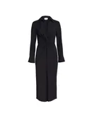 Cinq A Sept Women Mckenna Twist Waist Bell Sleeve Midi Shirt Dress Black