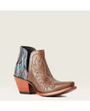 Ariat Women's Dixon Chimayo Western Boot In Fiery Tan & Navy