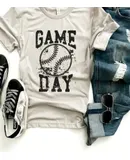 Costa Threads Game Day Grunge Baseball Tee In Gray