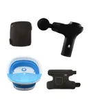 Pursonic Home Recovery Essentials: Red Light Knee & Shoulder Pads, 3-Speed Massage Gun, & Collapsible Foot Spa