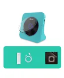 Gueray CD Player Portable Bluetooth Desktop CD Player for Home with Timer Built-in HiFi Speakers with LCD Screen Display Boombox FM Radio USB Type-c,Blue