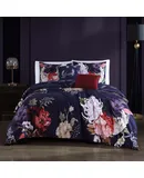 Bebejan Deep Purple Garden 100% Cotton 5-Piece Reversible Comforter Set