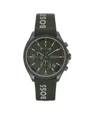 Reloj Hugo Boss Hombre | Coleccion Velocity | Modelo 1514060 | Caja Redonda | Ø 44mm Acero inoxidable | Cierre Hebilla | Movimiento Cuarzo | Dial Verde | Cristal Mineral | Correa Silicona Verde | 50m / 5 ATM | Línea Casual