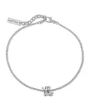 Saint Laurent Monogram Twist Silver Metal Chain Bracelet
