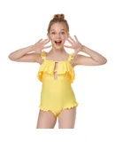Girls Swimsuit,Kids Ruffle Skirt One Piece Swimsuit,Kids Swimming Swimsuit Suit,4-10 years old