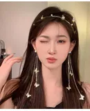 Wedding Butterfly Headband Head Chain Silver Tassel Hair Hoop Band Hair Vine Vintage Decorative Headwear Headpieces Hair Accessories for Women and Girls Headdress